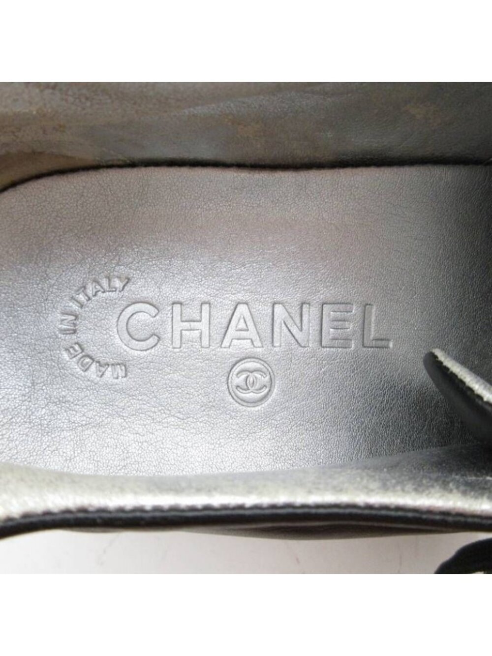 Chanel Leather Sneakers Clear Sole Shoes CC Logo Black - Picture 6 of 9